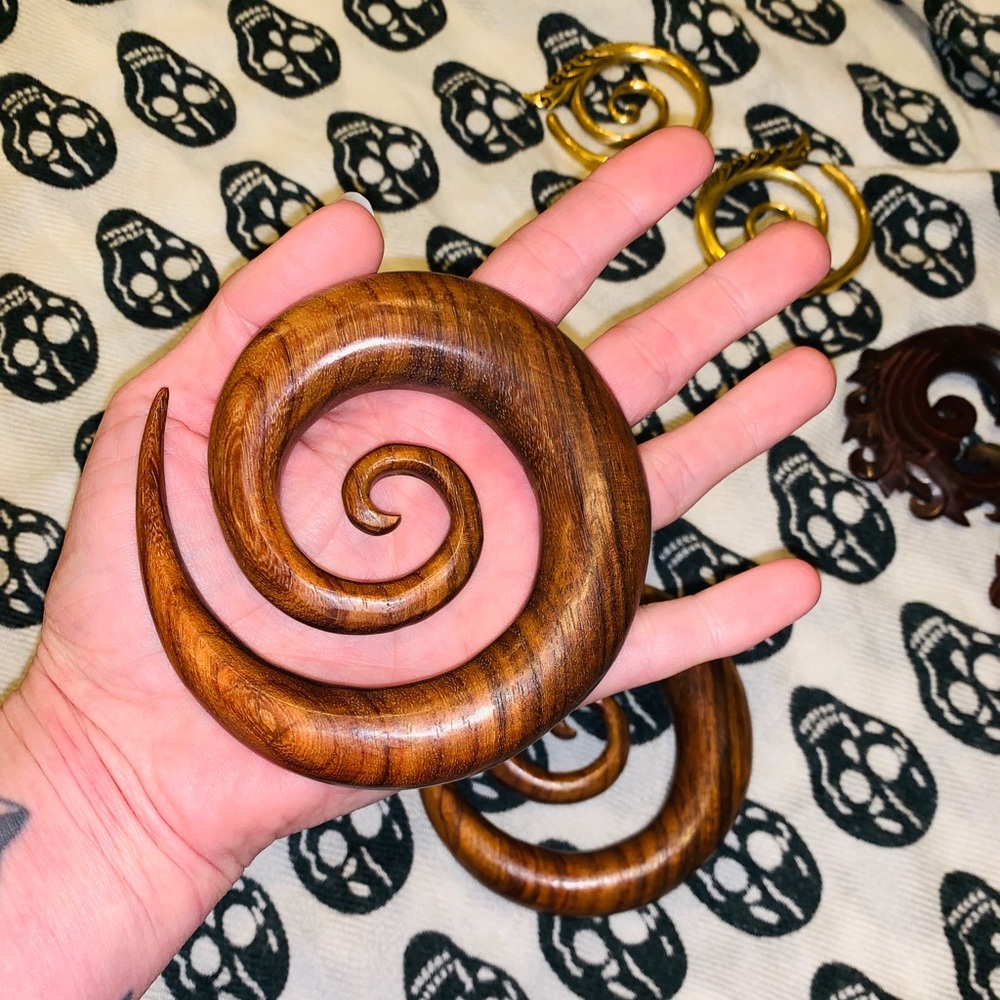 1inch Hand-carved organic Sabo wood Super Spiral